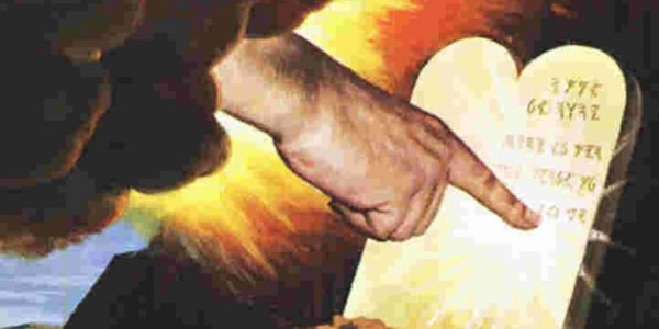 Finger of God Writes Ten Commandments PreFiguring Christ as Tangible Word-Bearer
